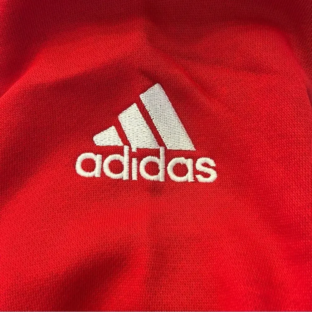 Adidas Men's Red Hoodie Sweatshirt Size Large NWT Streetwear Active Gym Casual